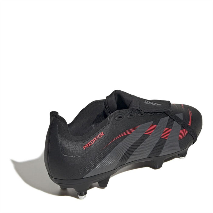 adidas Predator Soft Ground Football Boots – Black/Grey – view 4