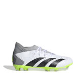 adidas Predator Accuracy.3 Junior Firm Ground Football Boots – Wht/Blk/Lemon – view 7