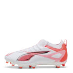 Puma Ultra 5 Junior Firm Ground Football Boots – White/Red – view 2