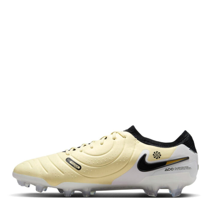 Nike Tiempo Legend 10 Eli Junior Firm Ground Football Boots – Lemonade/Black – view 2
