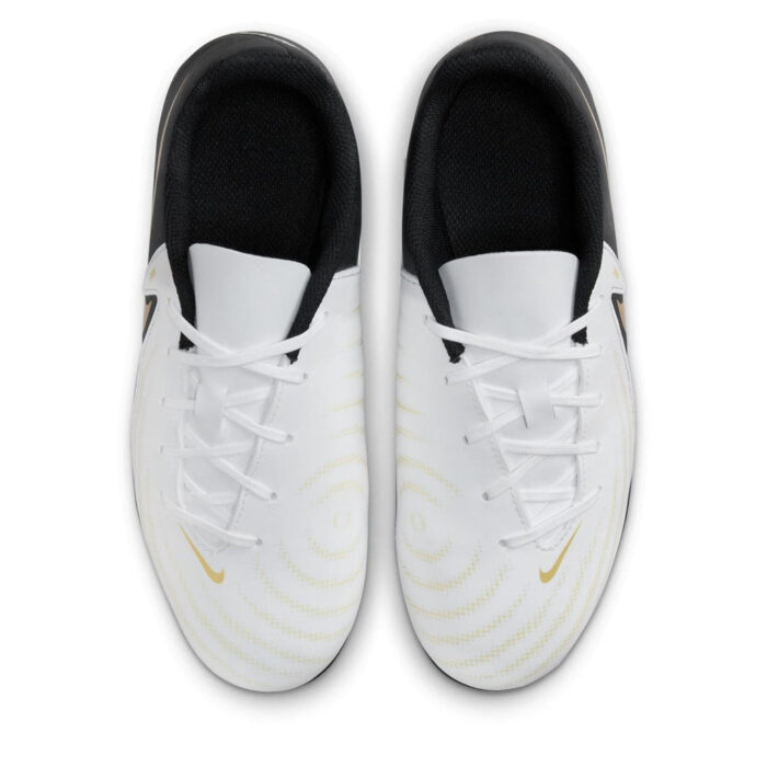 Nike Phantom Gx Ii Junior Firm Ground Football Boots – White/Blk/Gold – view 6