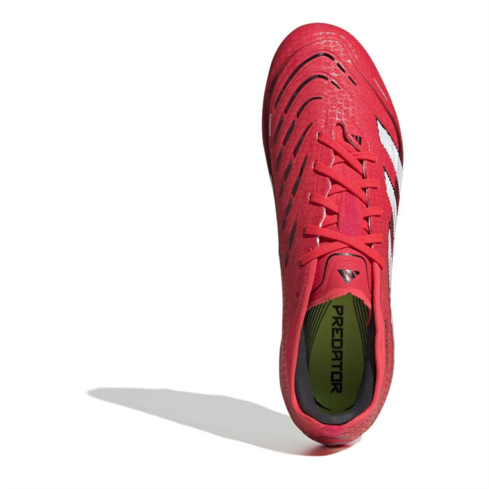 adidas Predator Firm Ground Football Boots – Red/White – view 5