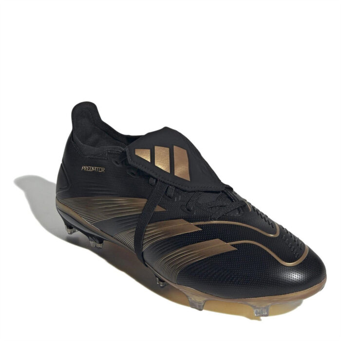adidas Predator Firm Ground Football Boots – Black/Gold – view 3