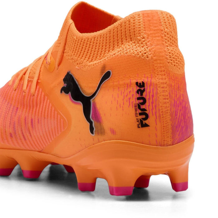 Puma Future 8 Junior Firm Ground Football Boots – Orange/Black – view 5
