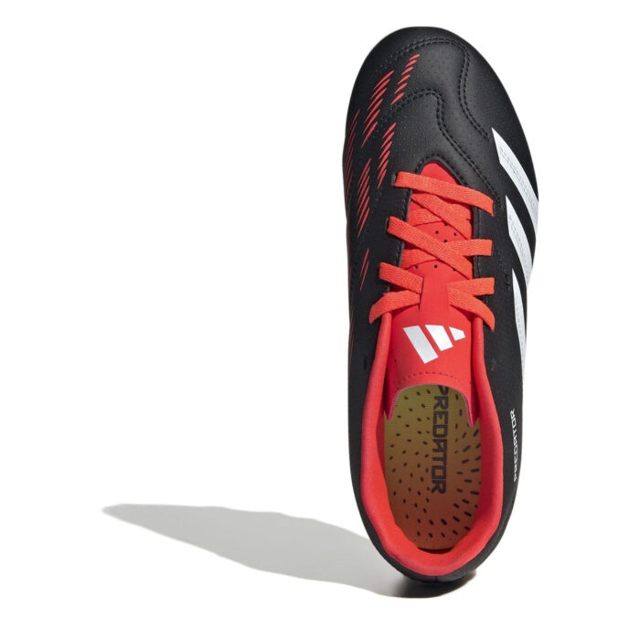 adidas Predator 24 Junior Firm Ground Football Boots – Black/White/Red – view 3