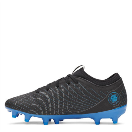 Under Armour Magnetico Junior Firm Ground Football Boots – Black/Blue – view 2
