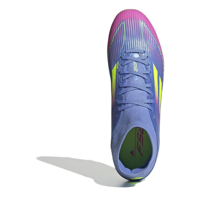 adidas F50 Firm Ground Football Boots – Blue/Lemon – view 5