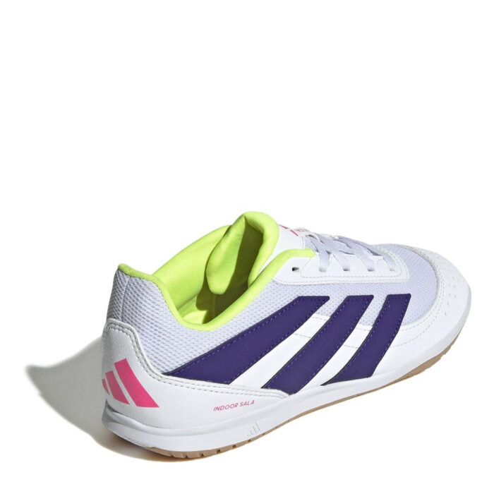 adidas Predator Junior Indoor Football Boots – White/Pink – view 4
