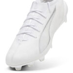 Puma Ultra 5 Firm Ground Football Boots – White/White – view 6