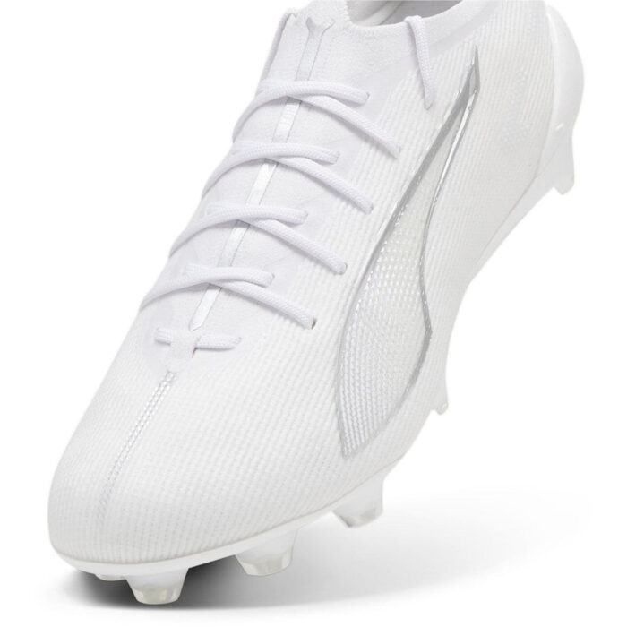 Puma Ultra 5 Firm Ground Football Boots – White/White – view 6