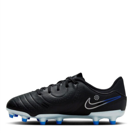 Nike Tiempo Legend 10 Junior Firm Ground Football Boots – Black/Chrome – view 2