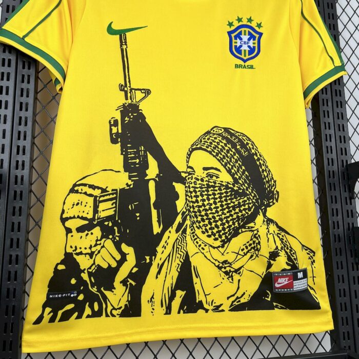 Retro Brazil x Soldier 1998 Home Jersey 2