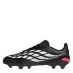 adidas Predator Junior Firm Ground Football Boots – Black/Red – view 2