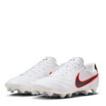Nike Tiempo Ligera Firm Ground Football Boots – White/Black - Image 4