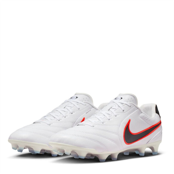 Nike Tiempo Ligera Firm Ground Football Boots – White/Black - Image 4