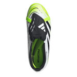 adidas Predator Junior Firm Ground Football Boots – White/Blk/Lemon - Image 5