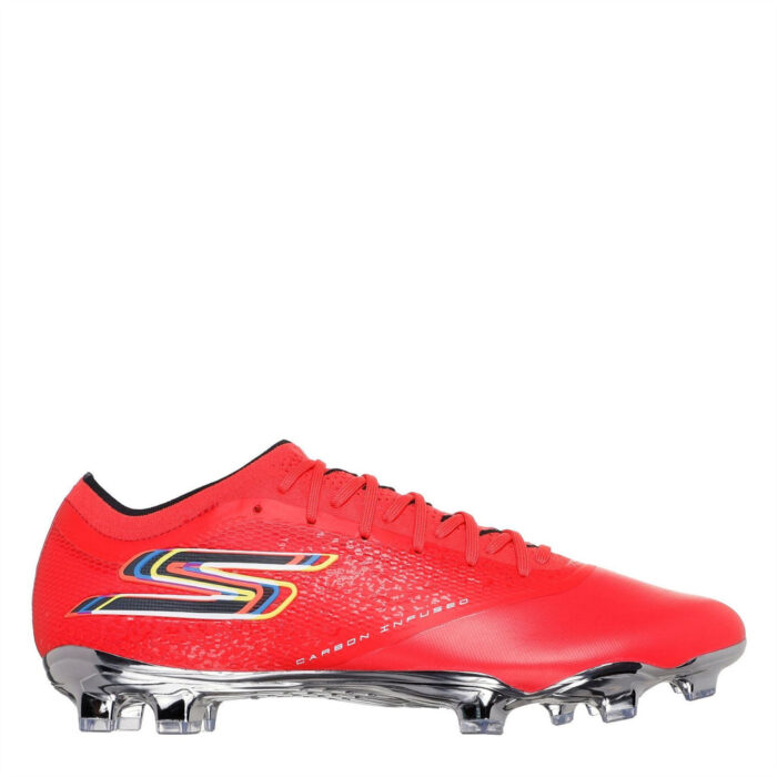Skechers Razor Firm Ground Football Boots – Red/Black – view 3