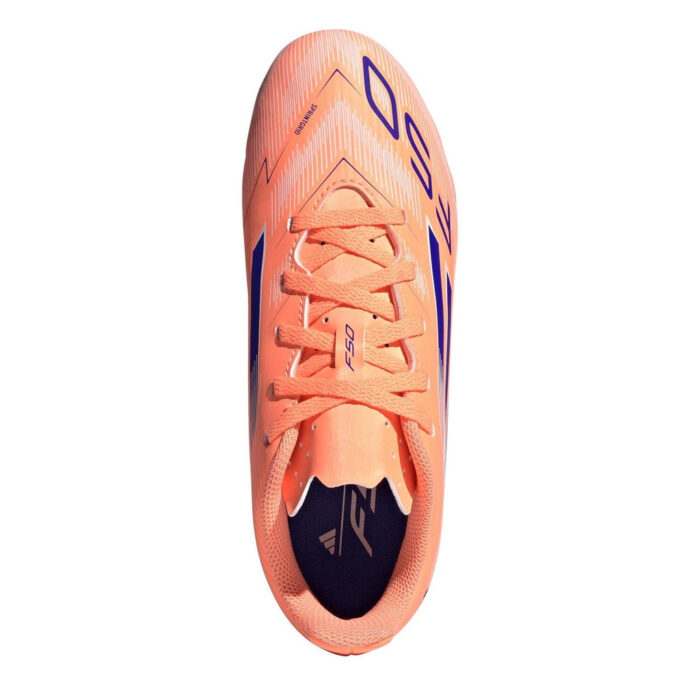 adidas F50 Messi Junior Firm Ground Football Boots – Orange/Blue – view 5