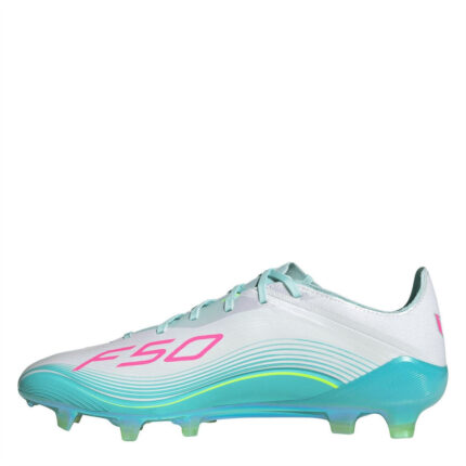 adidas F50 Firm Ground Football Boots – Wht/Pink/Blue – view 2