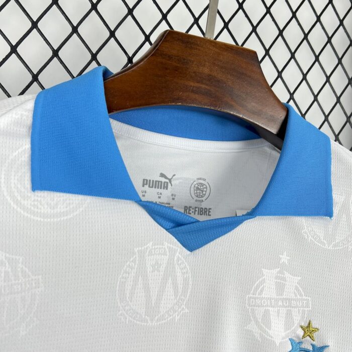 Mens Olympique Marseille 2025/26 Home Long Sleeve Jersey 6