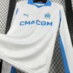 Mens Olympique Marseille 2025/26 Home Long Sleeve Jersey 2