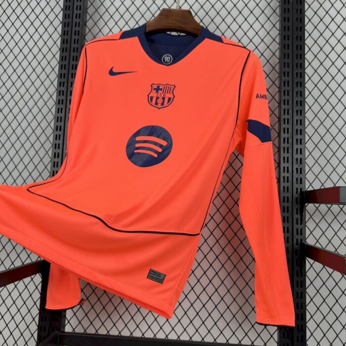 Mens Barcelona 2025/26 Third Long Sleeve Jersey 2