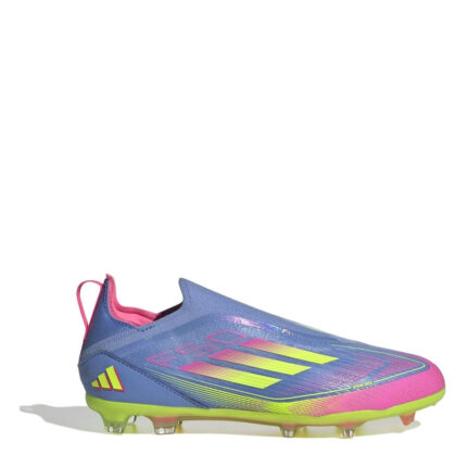 adidas F50 Junior Firm Ground Football Boots – Blue/Lemon/Pink