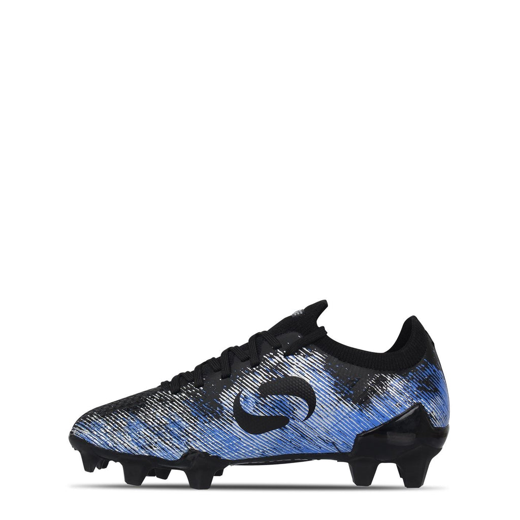 Sondico Blaze Junior Firm Ground Football Boots – Black/Blue – view 2