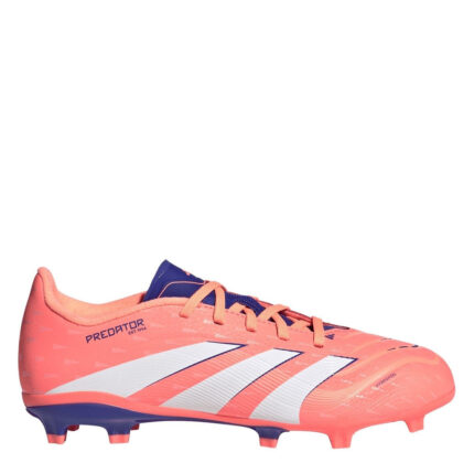 adidas Predator Junior Firm Ground Football Boots – Orange/White