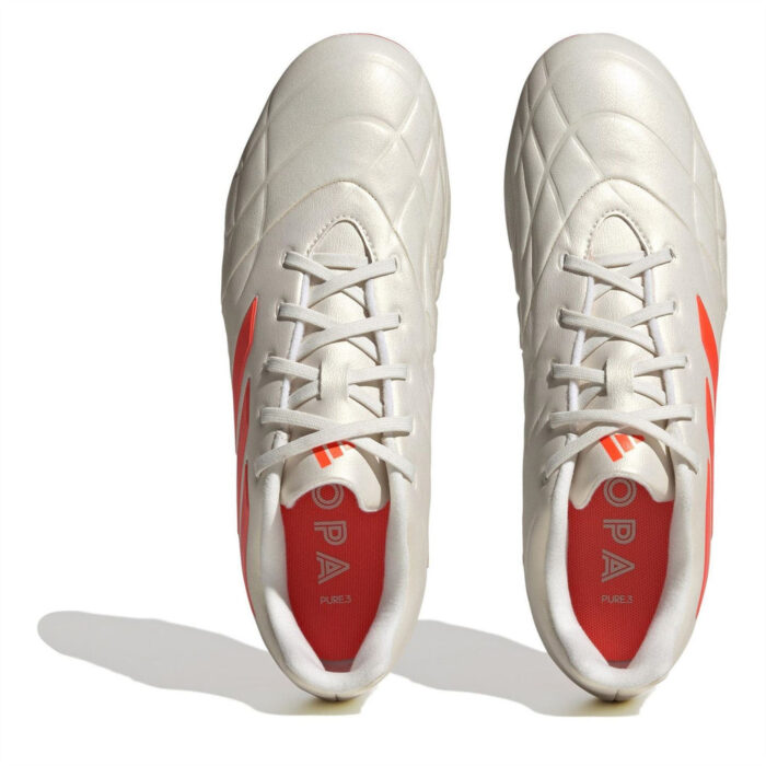adidas Copa Pure.3 Firm Ground Football Boots – OffWhite/Orange – view 5