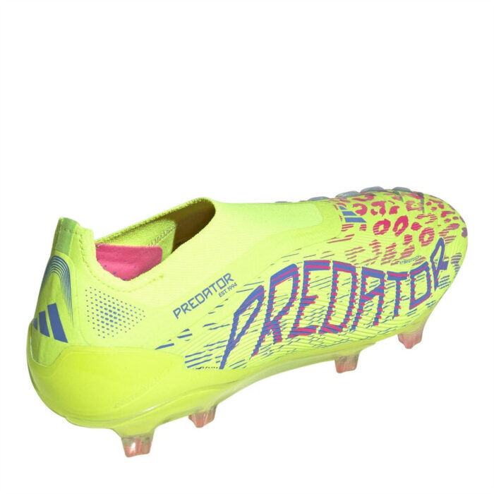 adidas Predator Firm Ground Football Boots – Yellow/Pink – view 5