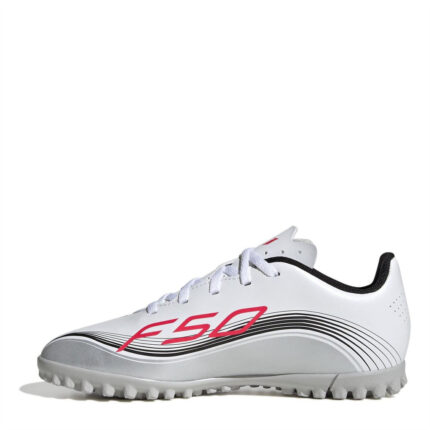 adidas F50 Messi Junior Turf Football Boots – White/Red – view 2