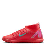 Nike Mercurial Superfly 10 Junior Turf Football Boots – Red/Green – view 2