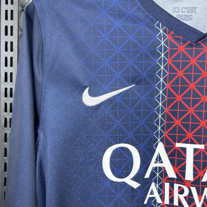Mens Paris Saint-Germain 2025/26 Home Long Sleeve Jersey 8
