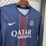 Mens Paris Saint-Germain 2025/26 Home Long Sleeve Jersey 2