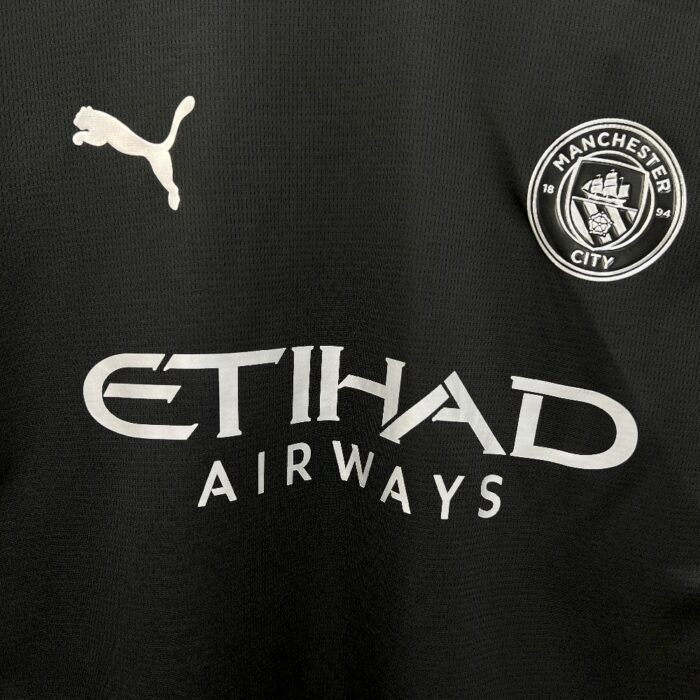 Mens Manchester City 2025/26 Away Long Sleeve Jersey 5