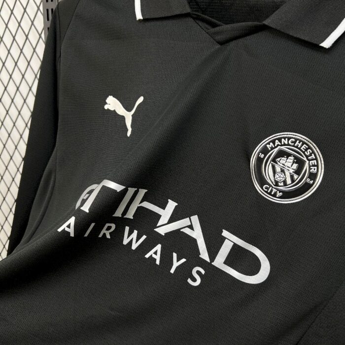 Mens Manchester City 2025/26 Away Long Sleeve Jersey 4