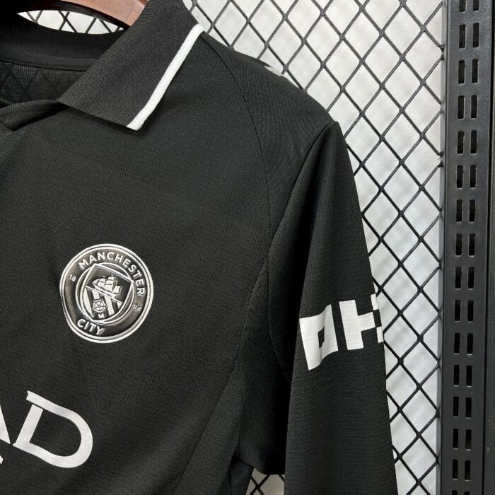 Mens Manchester City 2025/26 Away Long Sleeve Jersey 2