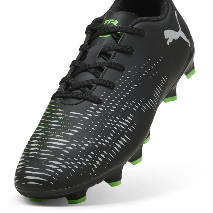 Puma Future 8 Junior Firm Ground Football Boots – Black/Green – view 6