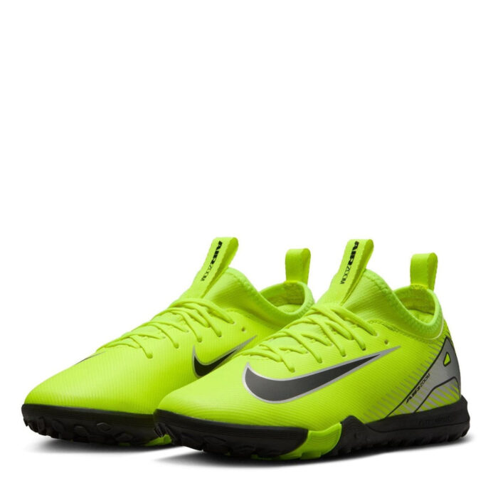 Nike Zoom Mercurial Vapor 16 Junior Turf Football Boots – Volt/Black – view 4