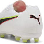 Puma King Firm Ground Football Boots – White-Red – view 5