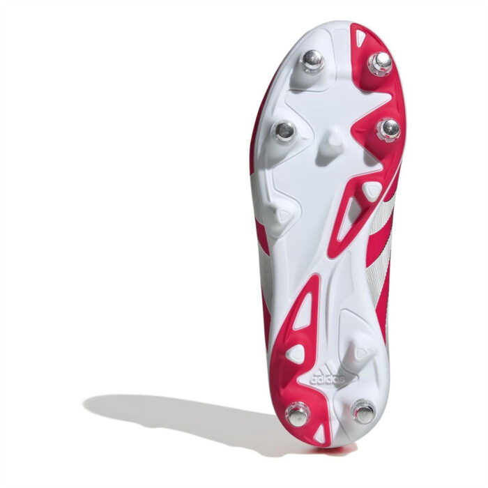 adidas Predator Junior Soft Ground Football Boots – Red/White – view 6