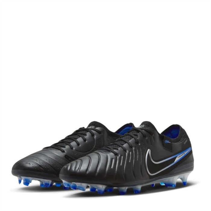Nike Tiempo Legend 10 Firm Ground Football Boots – Black/Chrome - Image 4