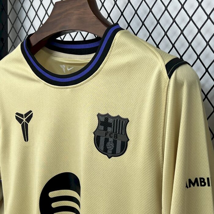Mens Barcelona 2025/26 Away Long Sleeve Jersey 3
