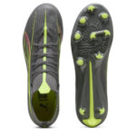 Puma Mens Ultra Firm Ground Football Boots – Silver/Yellow – view 3