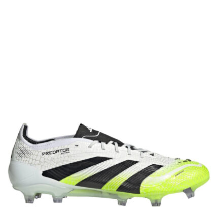 adidas Predator Firm Ground Football Boots – White/Blk/Lemon