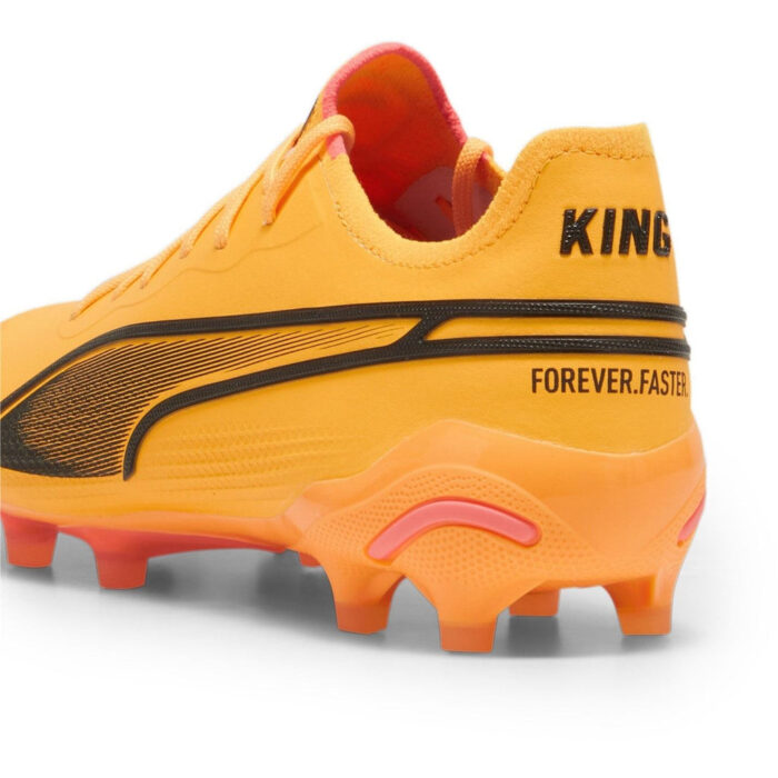 Puma King Firm Ground Football Boots – Orange/Black - Image 5