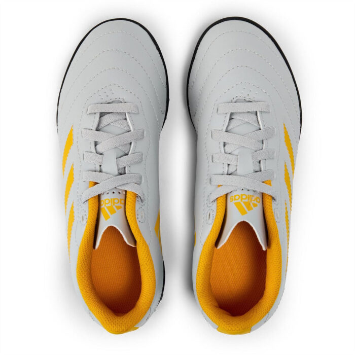 adidas Goletto Viii Junior Turf Football Boots – Iron/Solar Lemn - Image 4