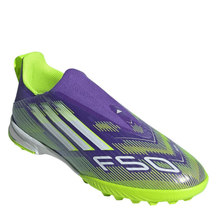 adidas F50 Junior Multi-Ground Football Boots – Purple/White - Image 3