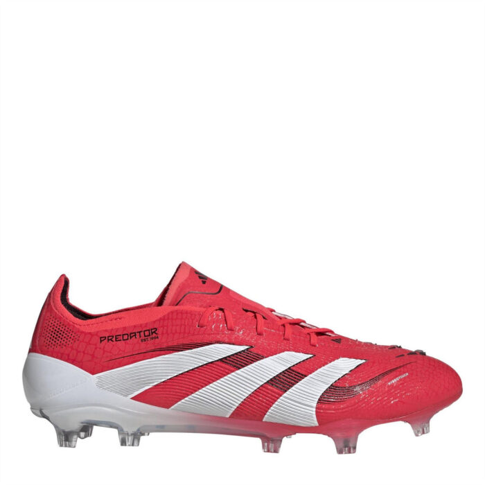 adidas Predator Firm Ground Football Boots – Red/White – view 7